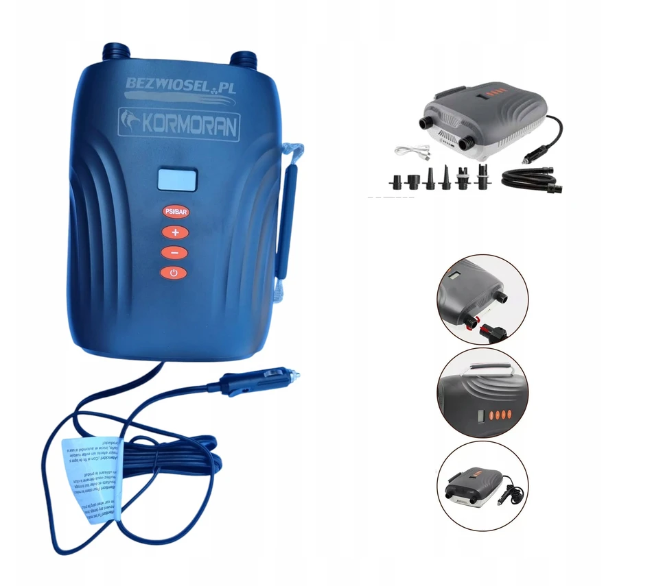 Elektrinis SUP siurblys Kormoran PRO 20PSI 2in1 + Baterija 769a