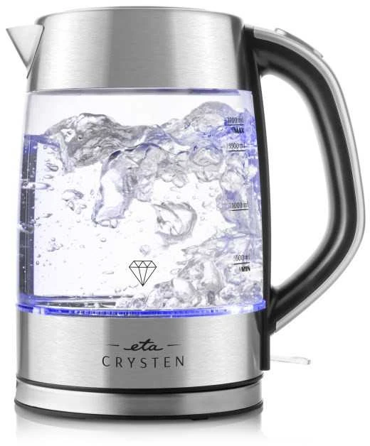 ETA Virdulys | ETA415490000 Crysten | Elektrinis | 2100 W | 1,7 l | Stiklas | 360° besisukantis pagrindas | Stiklas