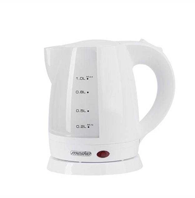 Mesko | Virdulys | MS 1276 | Standard | 1600 W | 1 L | Plastic | 360° rotational base | Baltas