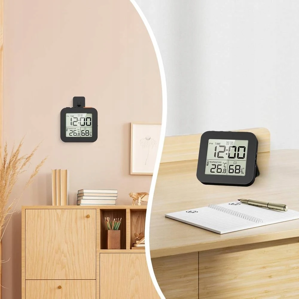 ELEKTRONINIS KAMBARIO TERMOMETRAS IR HIGROMETRAS DRĖGMĖS IR TEMPERATŪROS MATAVIMAS