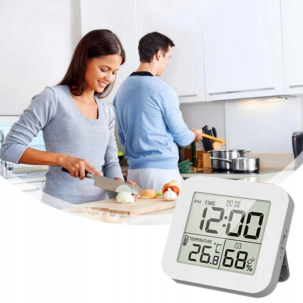 ELEKTRONINIS KAMBARIO TERMOMETRAS IR HIGROMETRAS DRĖGMĖS IR TEMPERATŪROS MATAVIMAS