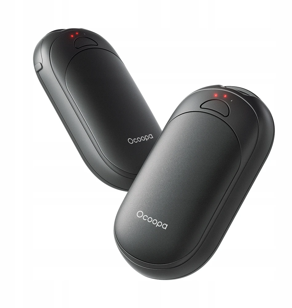 Ocoopa UT3 Lite 2x2500 mAh rankų šildytuvas, USB-C, juoda/juoda