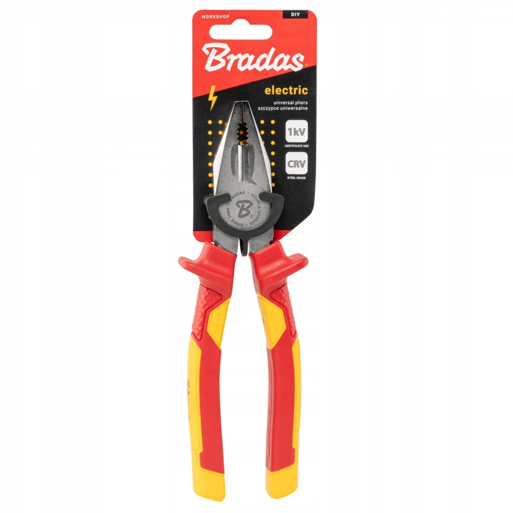 Bradas Elektros kombinuotos replės 210 mm 1000 V 1 kV VDE DIY-PL1010/8