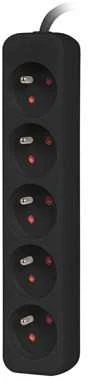 LANBERG PS0-05E-0300-BK 3M Juodas 5X 230V Lanter EXTENSION PL. CABLE FROM FULL COPPER