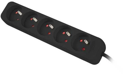 LANBERG PS0-05E-0300-BK 3M Juodas 5X 230V Lanter EXTENSION PL. CABLE FROM FULL COPPER