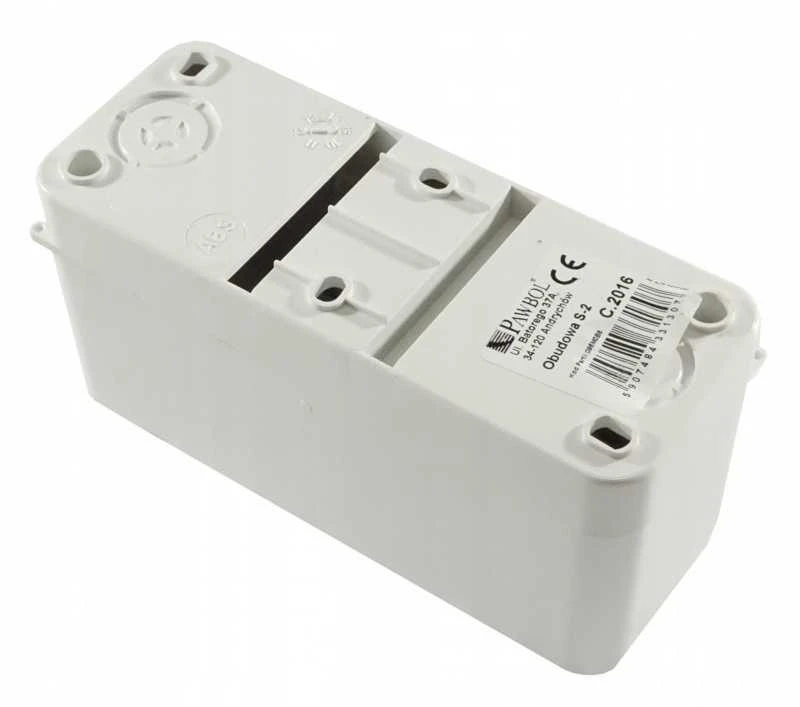 Pawbol Elektros skirstymo dėžutė S-2 2 modulių, IP30, Balta
