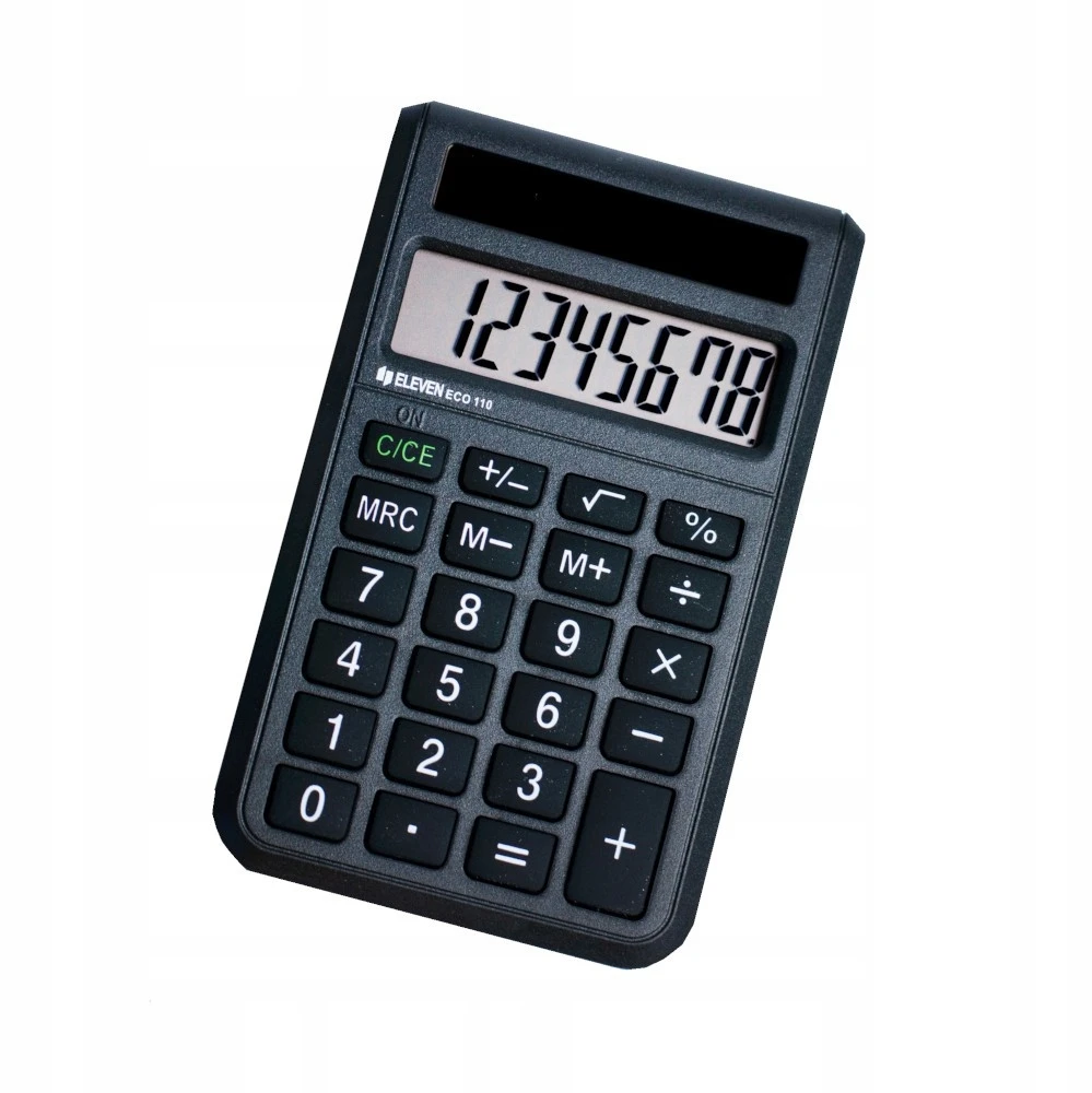 Eleven Eco-110 biuro skaičiuotuvas, juodas