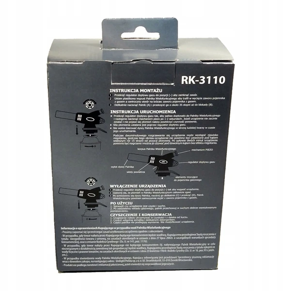 ELICO PALNIK GAZOWY RK-3110+GAZ 220g