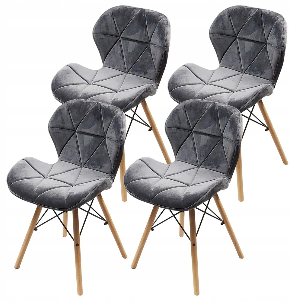 Bm Design Eliot Velvet kėdė, pilka – aksominė