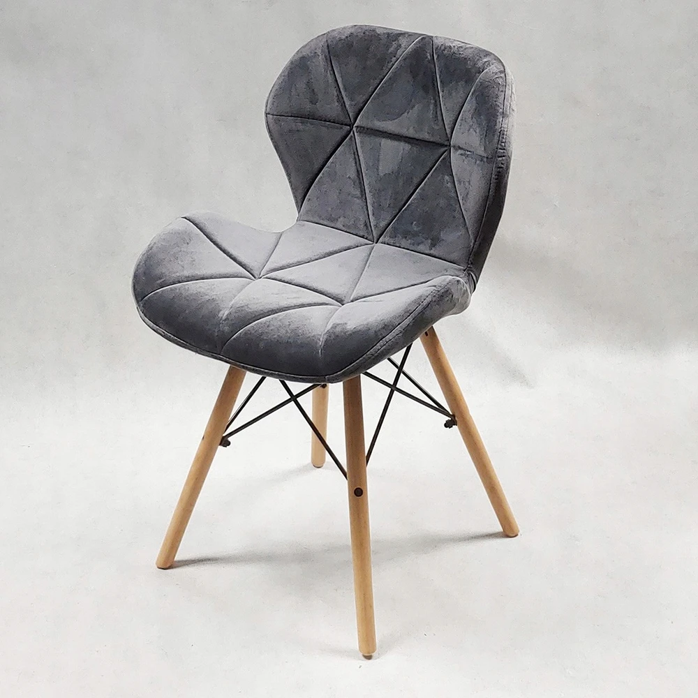 Bm Design Eliot Velvet kėdė, pilka – aksominė