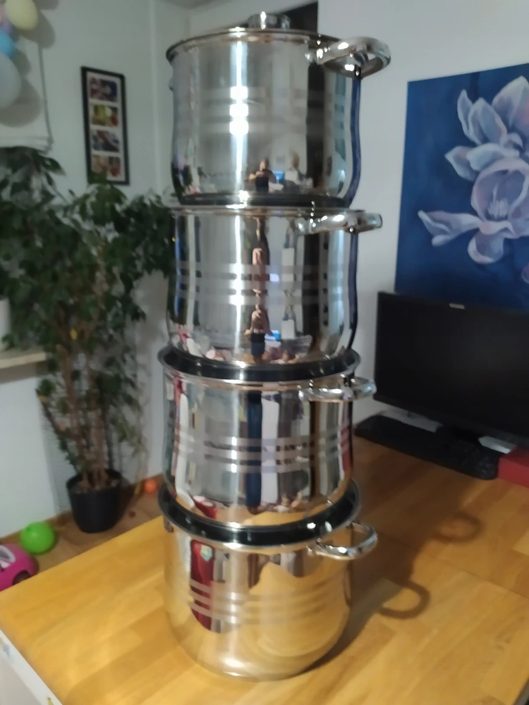 Elitehoff Didelis nerūdijančio plieno puodas 11,2l, 26x21cm, indukcija, dujos