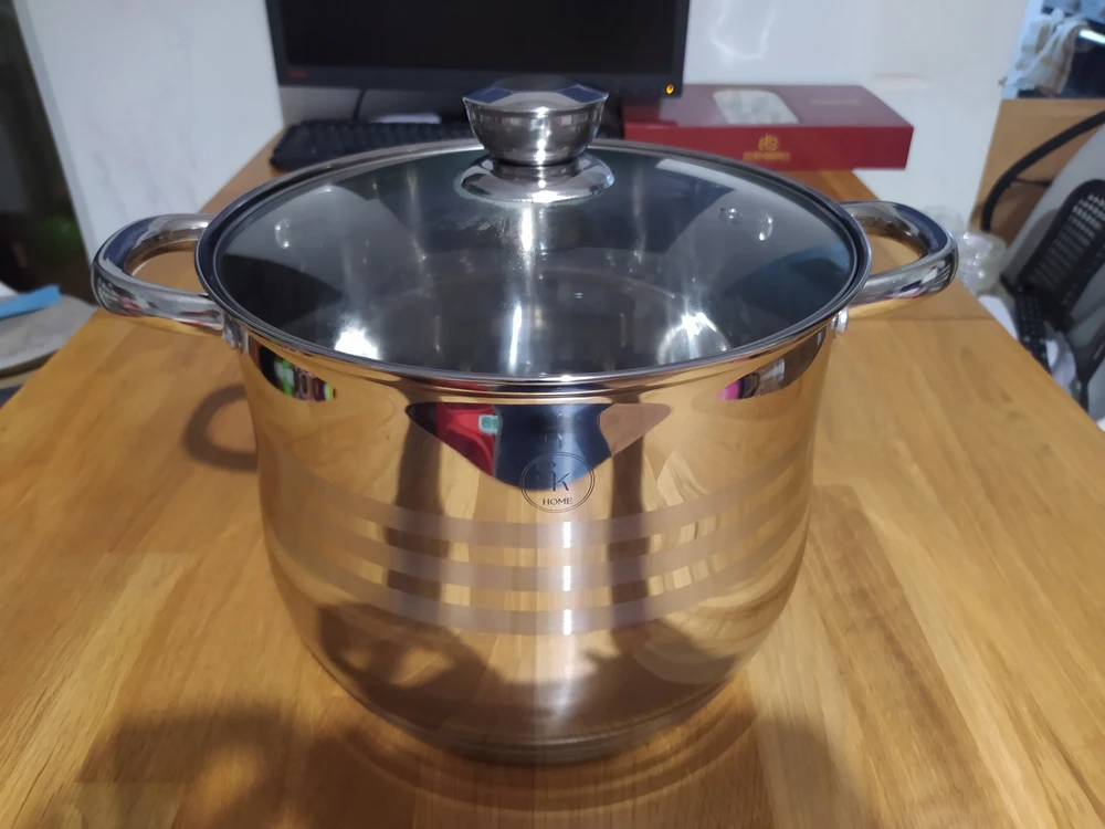 Elitehoff Didelis nerūdijančio plieno puodas 11,2l, 26x21cm, indukcija, dujos
