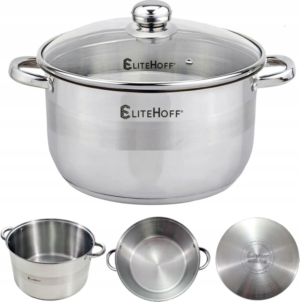 Elitehoff PUODAS 28cm 10,1L TRADICINIS PLIENAS SU DANGIU DUJŲ INDUKCIJA