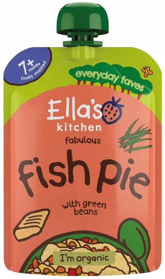 Ella's Kitchen BIO Lašiša su daržovėmis 7m+ vaikams 130g