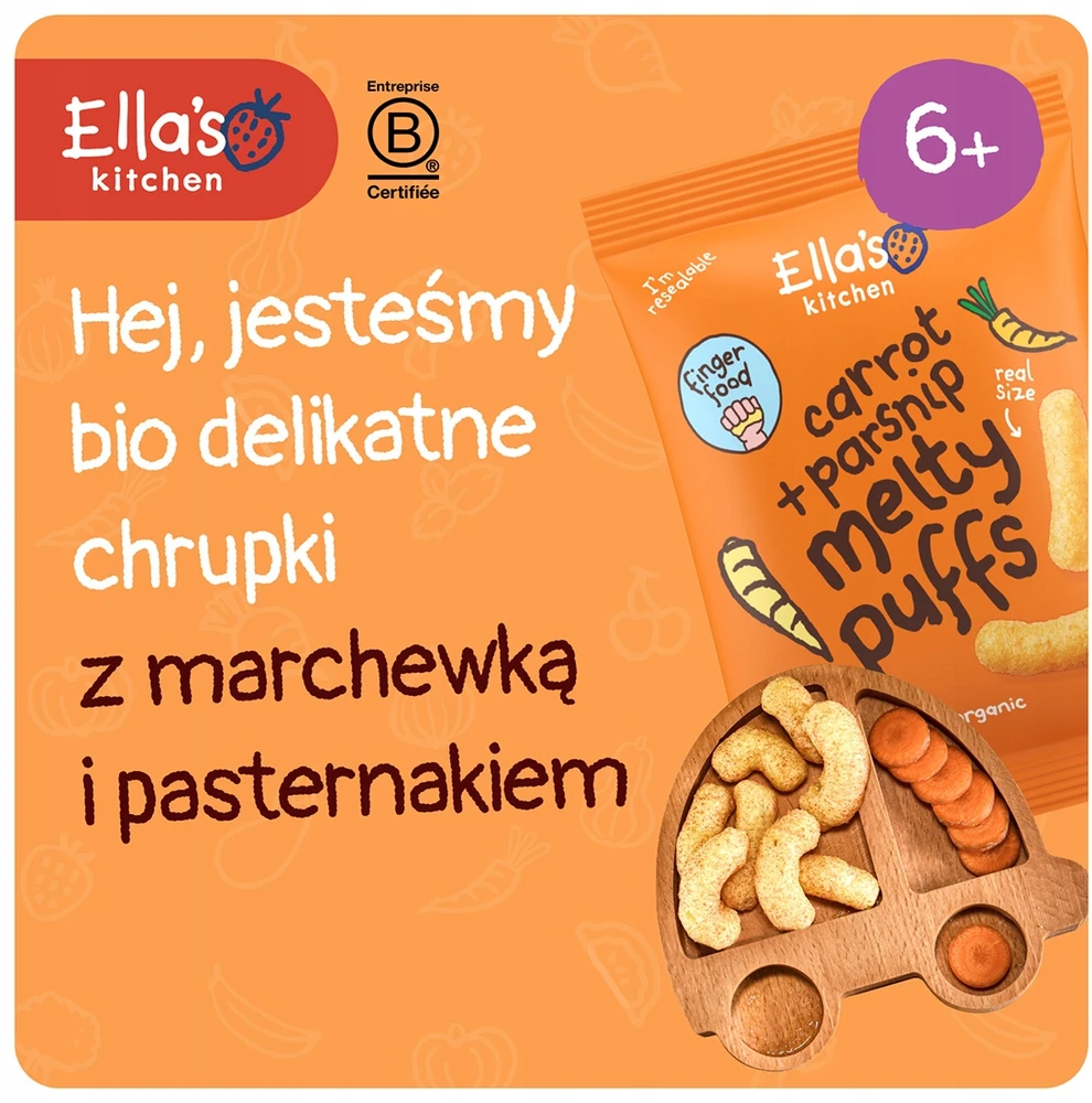 ELLA'S KITCHEN BIO MORKOS IR PASTRANOKŲ TRAPSLAI NUO 6 MĖNESIŲ VIRŠ 20G