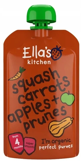 Ella's Kitchen Bio MUS užkandis morkų obuolių slyvų 120 g