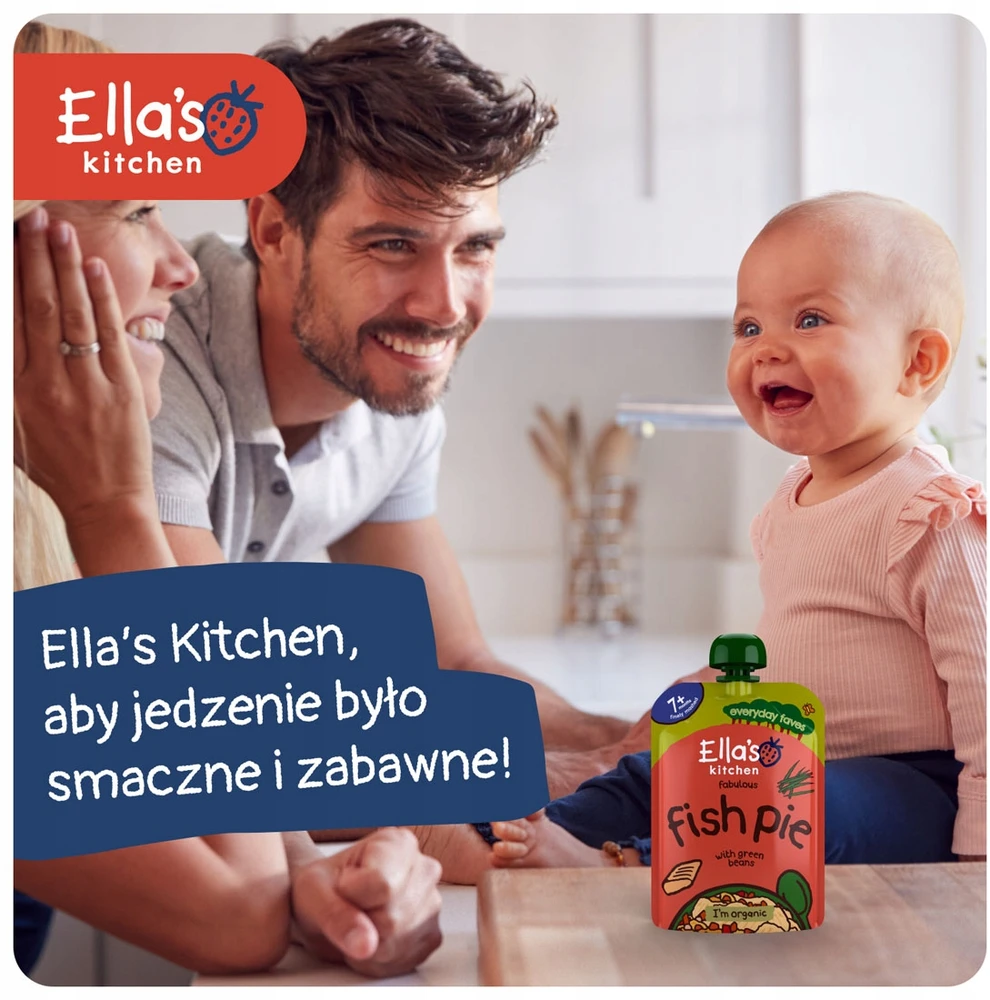ELLA'S KITCHEN BIO VAKARIENĖ LAŠIŠA SU DARŽOVĖJOMIS NUO 7 MĖNESIŲ VIRŠ 130G