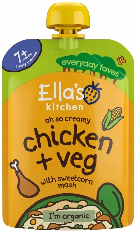 Ella's Kitchen BIO Vištiena su kukurūzų kruopomis nuo 7 mėnesių 130 g