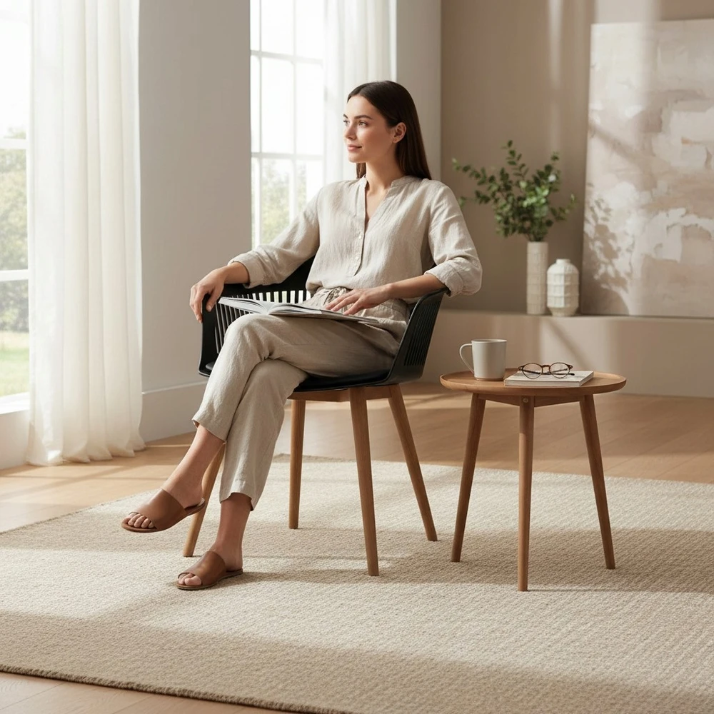 Elmeri ATITINĖ KĖDĖ SU CUSHION GARDEN Juodas SVETAINES FOTOLAS BALKONAS UV FILTU