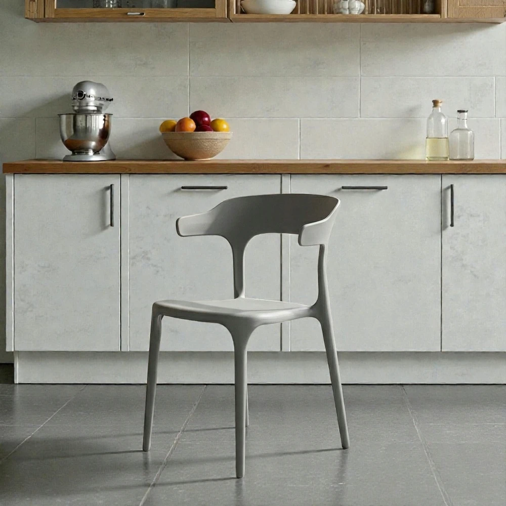 Elmeri Ažūrinė kėdė Gray Scandinavian Bistro Dining Room Hotel Home