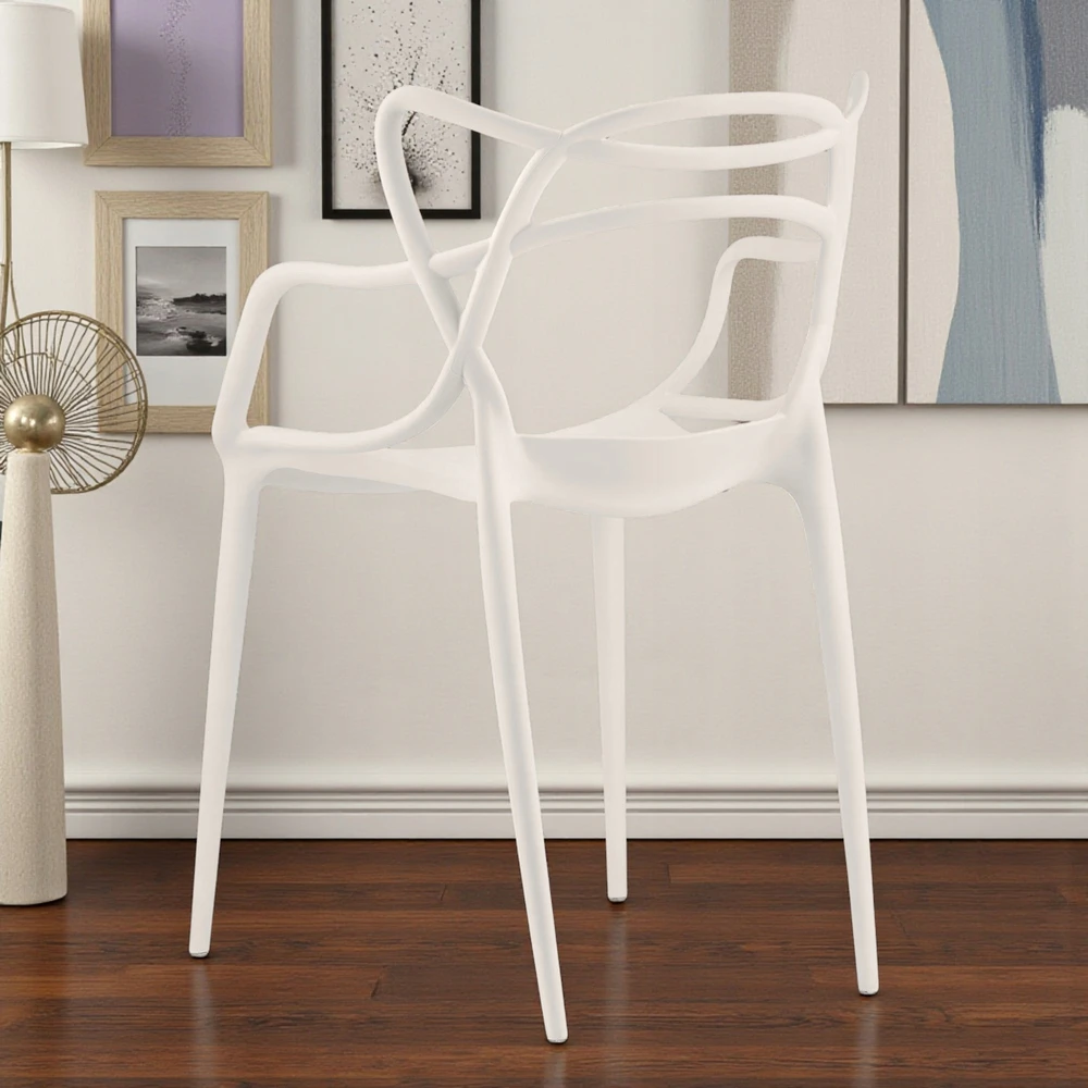 Elmeri LOFT Ecru ažūrinė kėdė. Modernus fotelio dizainas PREMIUM virtuvės svetainei