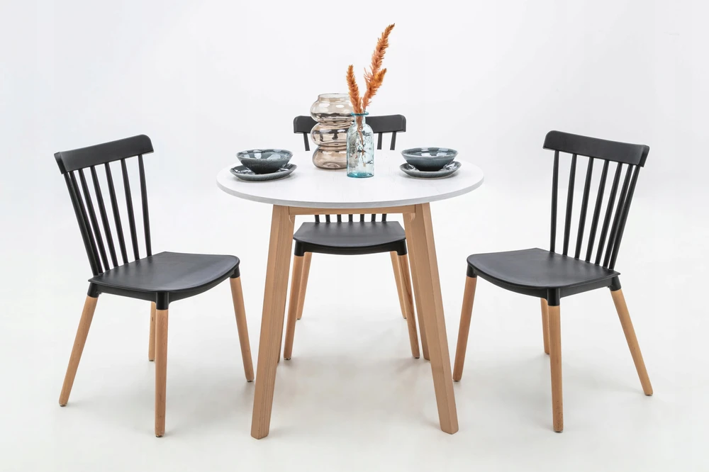 Elmeri Skandinaviška kėdė, juodo buko retro kojos, PREMIUM Kitchen Showroom