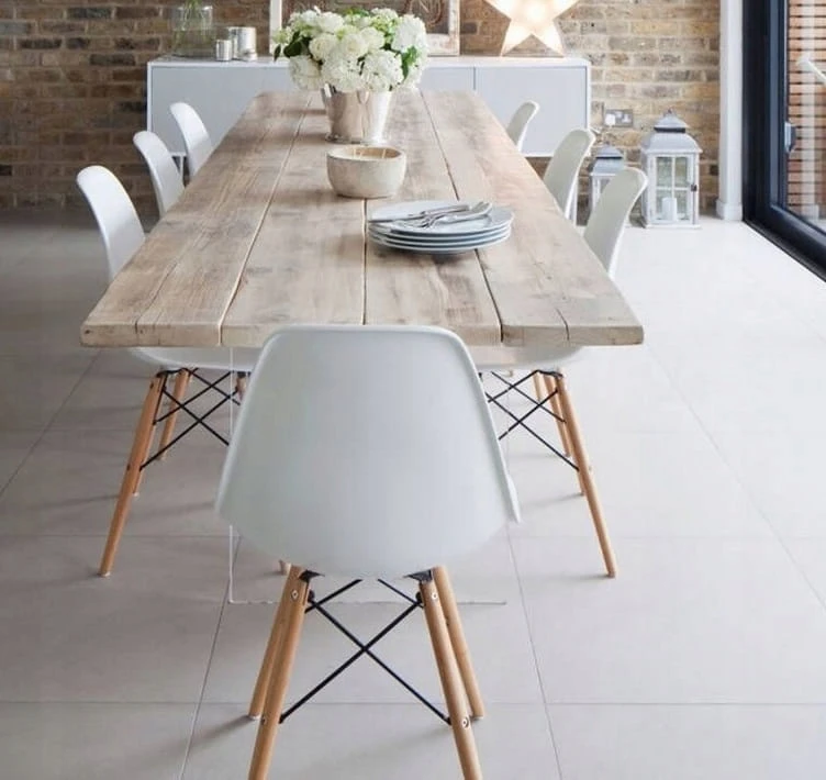 Elmeri Skandinaviško stiliaus kėdė su balto buko kojomis, skirta PREMIUM Kitchen Living Room
