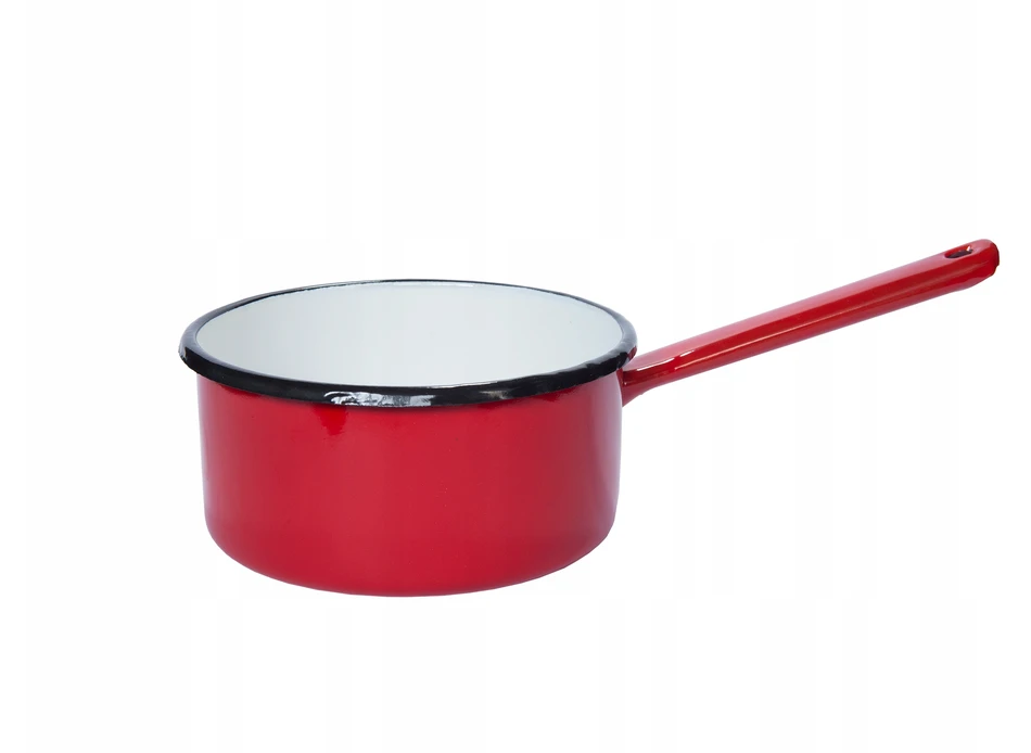 Elo Pol APSAUGUS STOVAS SU BOTONU Emaliuotas puodas 18cm 2,25L RAUDONAS EloPol 1188