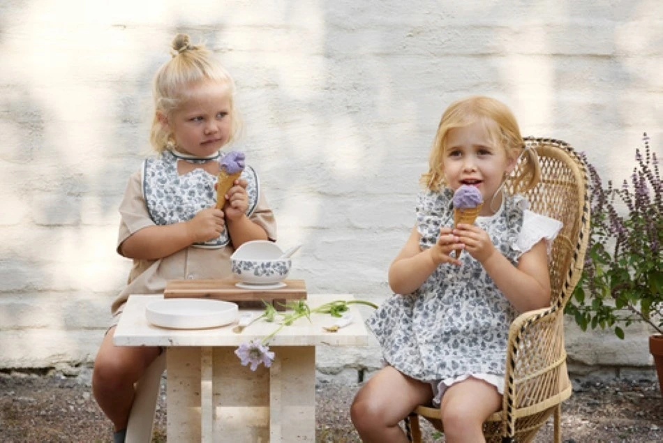 Elodie Details silikoninės lėkštutės ir stalo įrankių rinkinys Garden Leo Toile