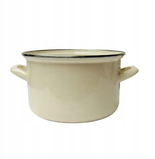 Emalia Olkusz Emajlo Olkusz Puodas, kreminės spalvos, 20 cm, 3,6 l