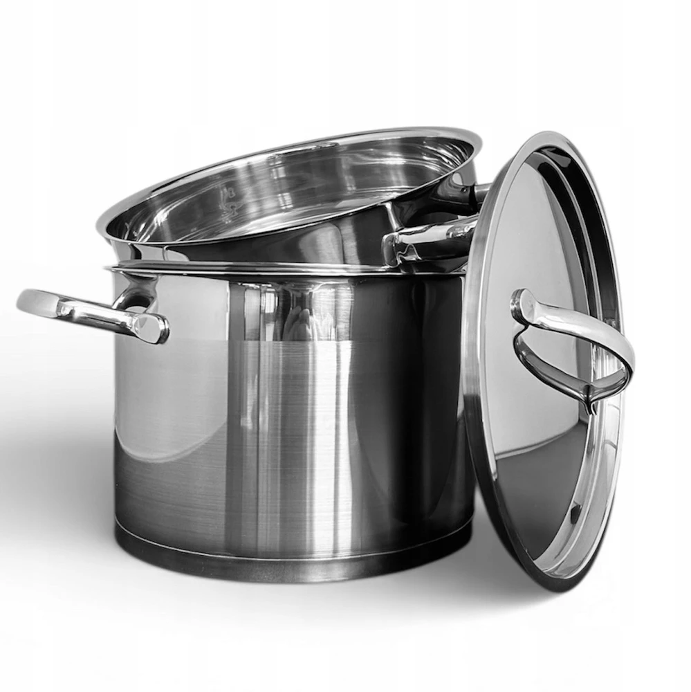 Emalia Olkusz Garinimo puodas 20 cm, komplektas STEAMER 4 L, indukcinės dujos OPAL