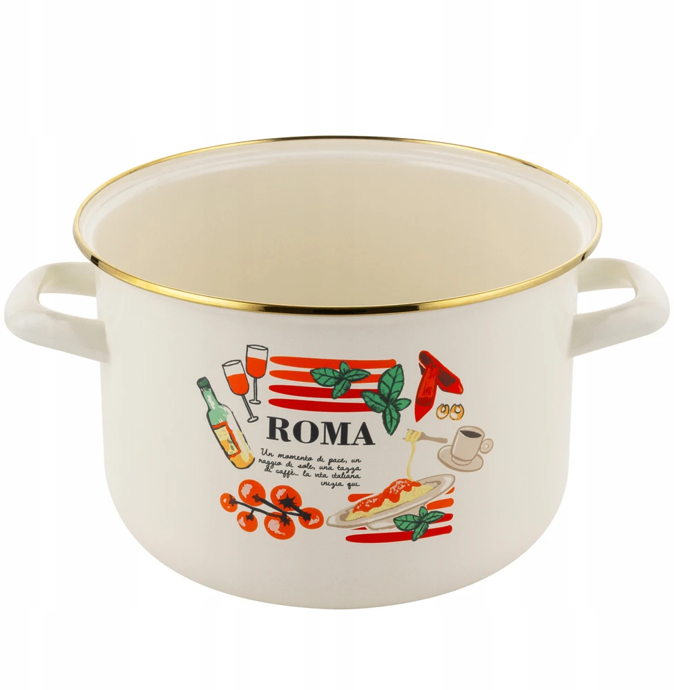 Emalia Pleszew EMALINIS PUODAS ROMANO ENAMEL PLESZEW 22 CM 5.4L
