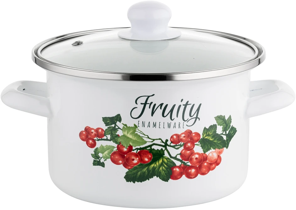 Emalia Pleszew Emaliuotas puodas 20cm 3,75L ENAMEL PLESZEW Kalina Indukcinės Tradicinės Dujos