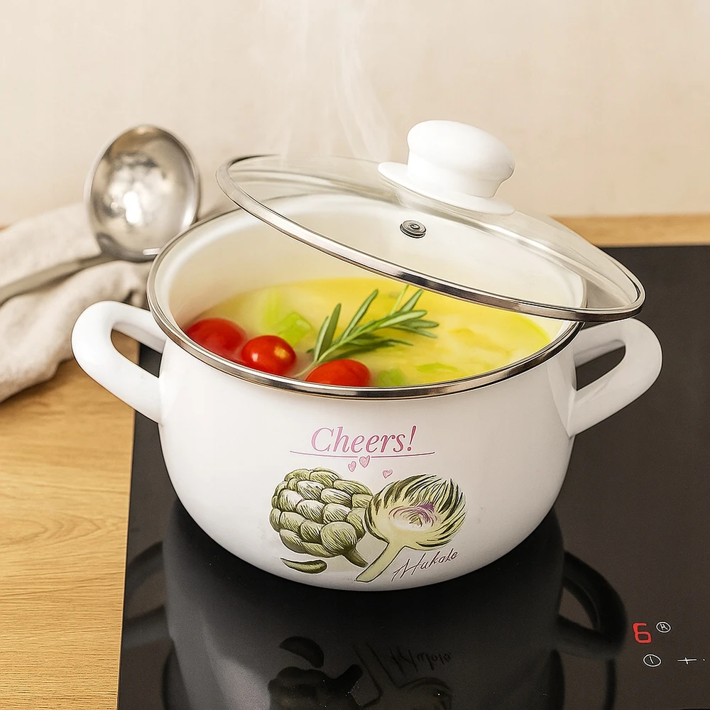 Emalia Pleszew Emaliuotas puodas 22 cm, 5,3 L, Arti, dujinė, indukcinė, indaplovė