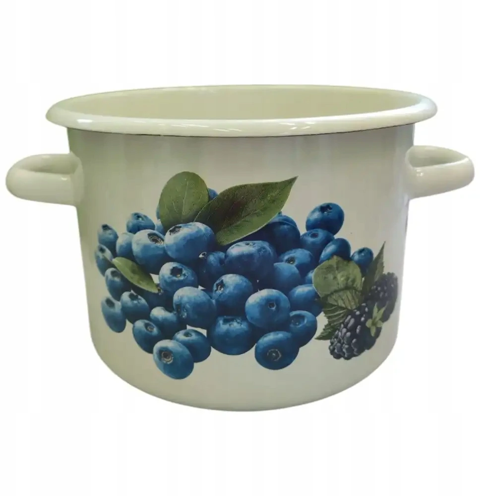 Emalia Pleszew Emaliuotas puodas BLUEBERRY PLESZEW ENAMEL 16CM 1,3L