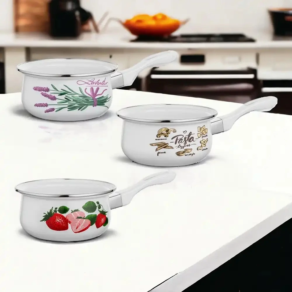 Emalia Pleszew Emaliuotas Puodas DECOR ENAMEL PLESZEW 16 CM 1,4 L
