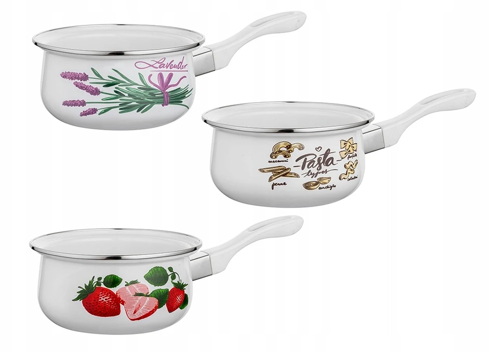 Emalia Pleszew Emaliuotas Puodas DECOR ENAMEL PLESZEW 16 CM 1,4 L