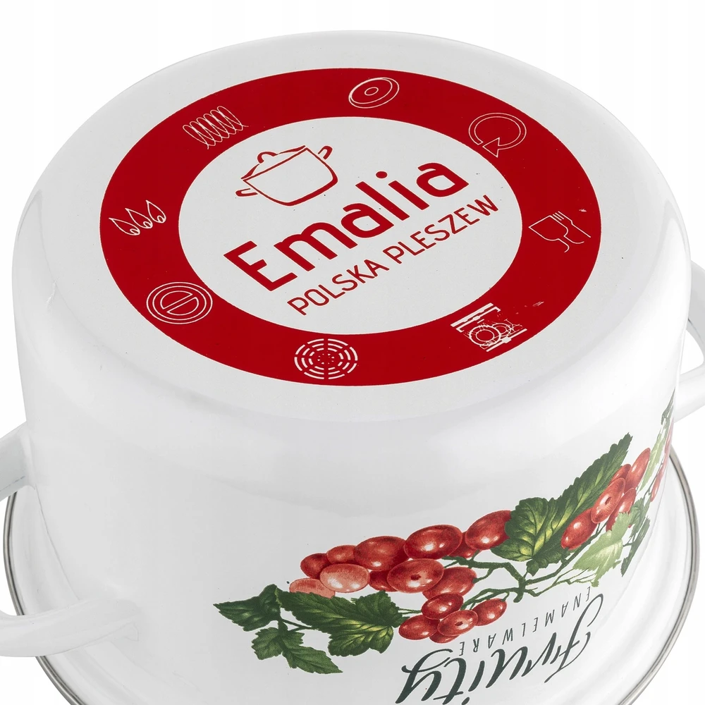Emalia Pleszew Emaliuotas puodas KALINA ENAMEL PLESZEW 16 CM 2 L