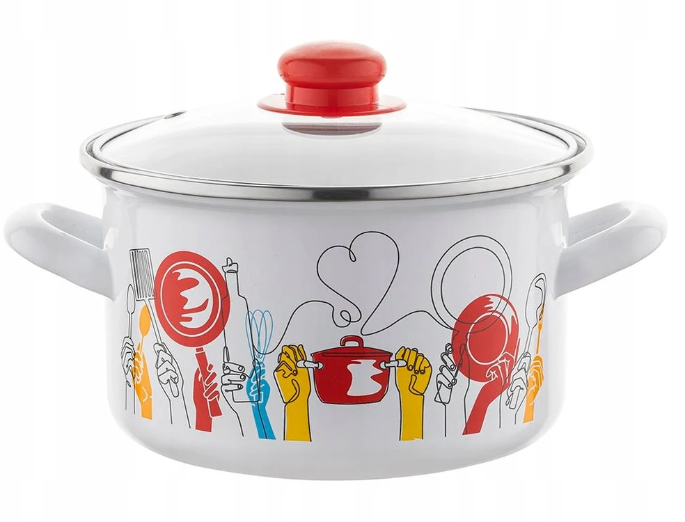 Emalia Pleszew Emaliuotas puodas PEPITO ENAMEL PLESZEW 22 CM 4,7L
