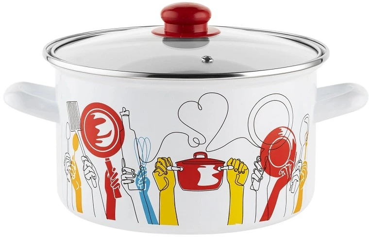 Emalia Pleszew Emaliuotas puodas PEPITO ENAMEL PLESZEW 22 CM 4,7L