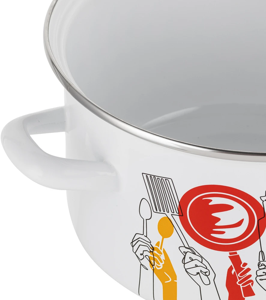 Emalia Pleszew Emaliuotas puodas PEPITO ENAMEL PLESZEW 22 CM 4,7L