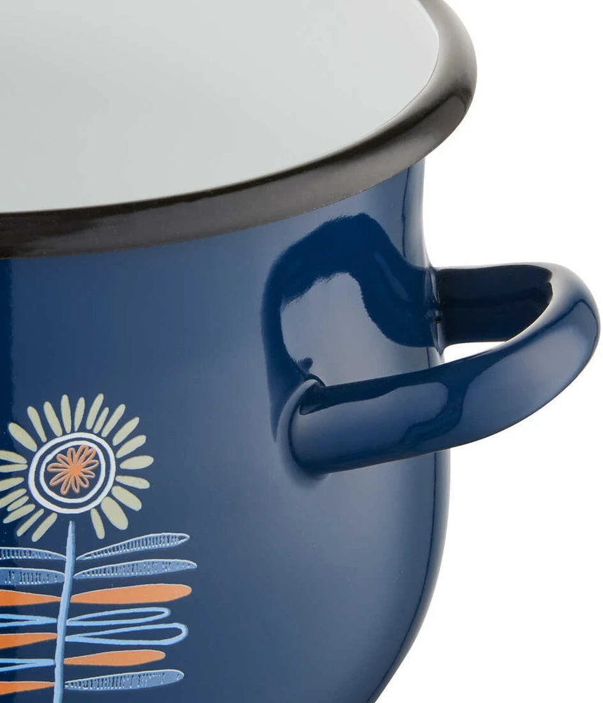 Emalia Pleszew Emaliuotas puodas Polino 20 cm, 3.5 l, mėlynas