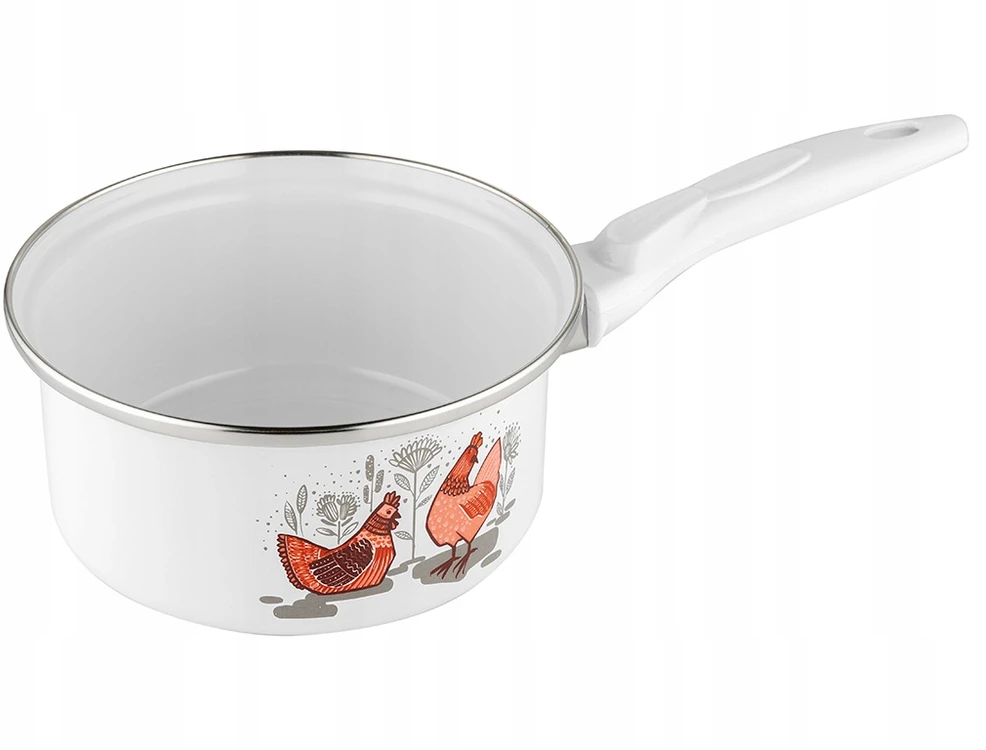 Emalia Pleszew Emaliuotas puodas RUBINKA ENAMEL PLESZEW 16CM 1,3L