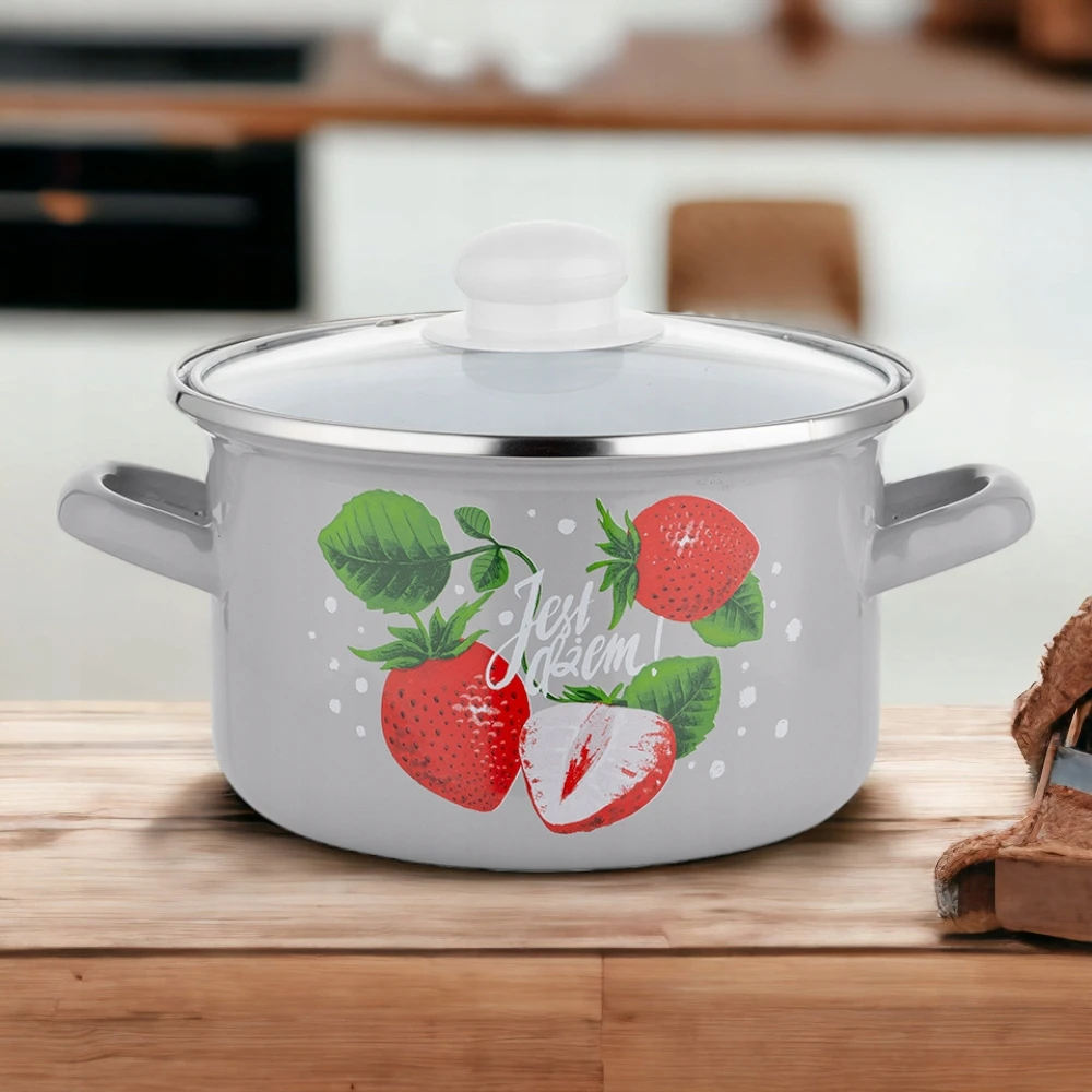 Emalia Pleszew Emaliuotas uogienės puodas ENAMEL PLESZEW 18 CM 3 L