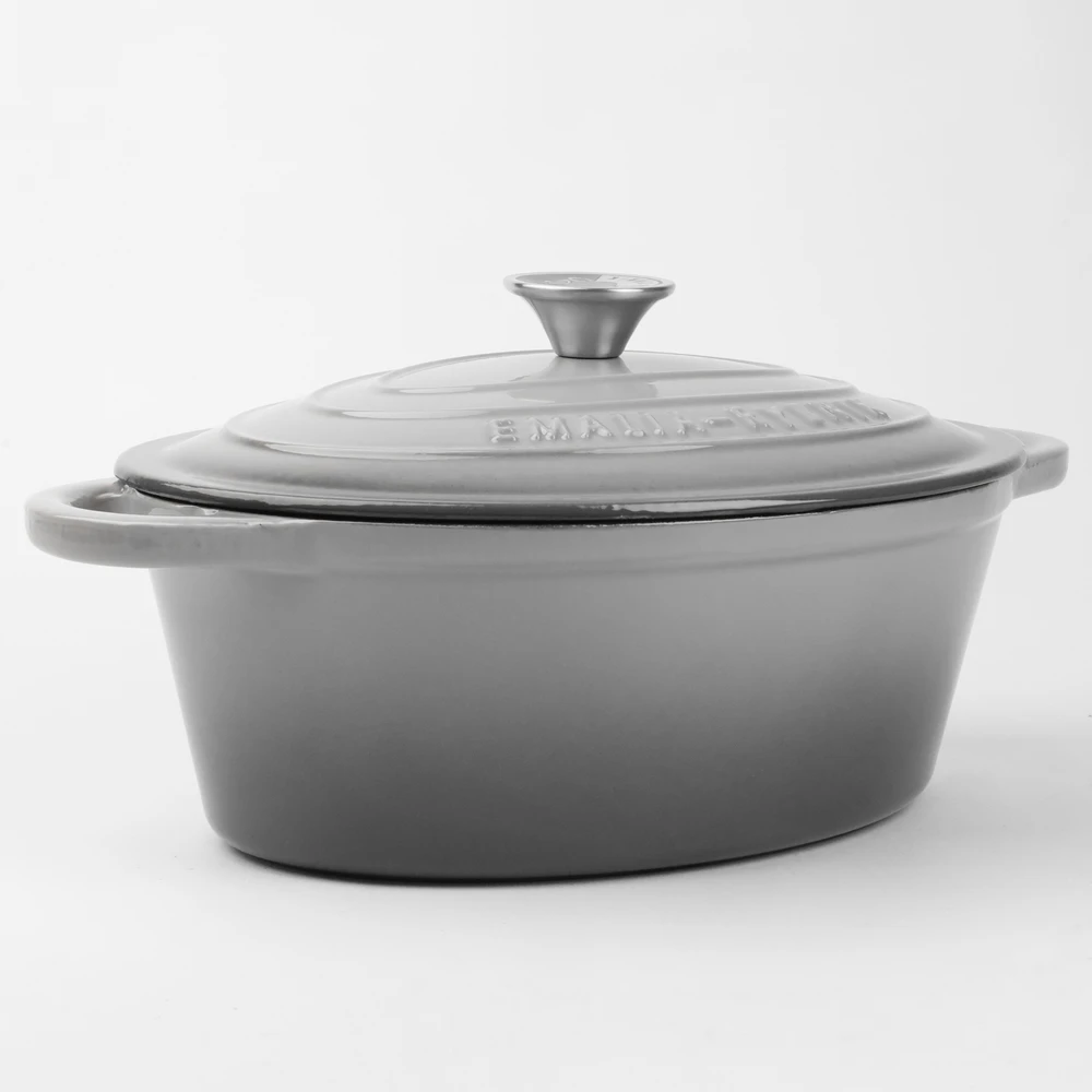 Emalia Rybnik Ketaus emaliuota kepimo skarda 29cm pilka INDUKCINĖ DUJINĖ KROSTELĖ