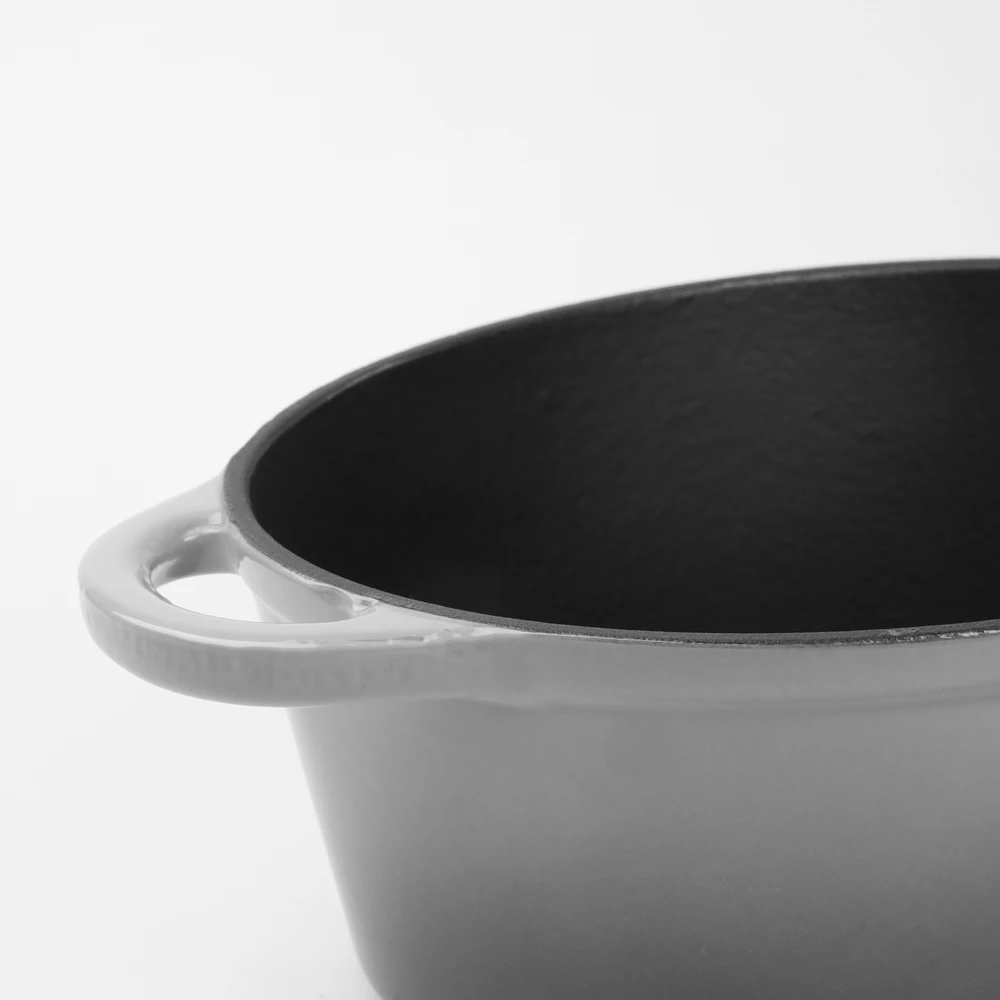 Emalia Rybnik Ketaus emaliuota kepimo skarda 29cm pilka INDUKCINĖ DUJINĖ KROSTELĖ