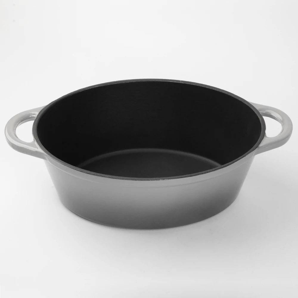 Emalia Rybnik Ketaus emaliuota kepimo skarda 29cm pilka INDUKCINĖ DUJINĖ KROSTELĖ