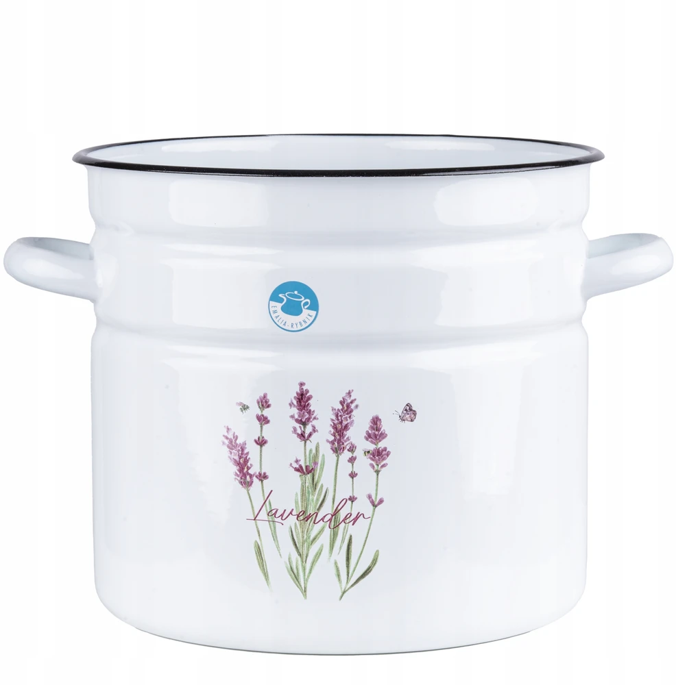 Emalia Rybnik TRADITIONAL Emaliuotas puodas ENAMEL RYBNIK LEVENDER 12L