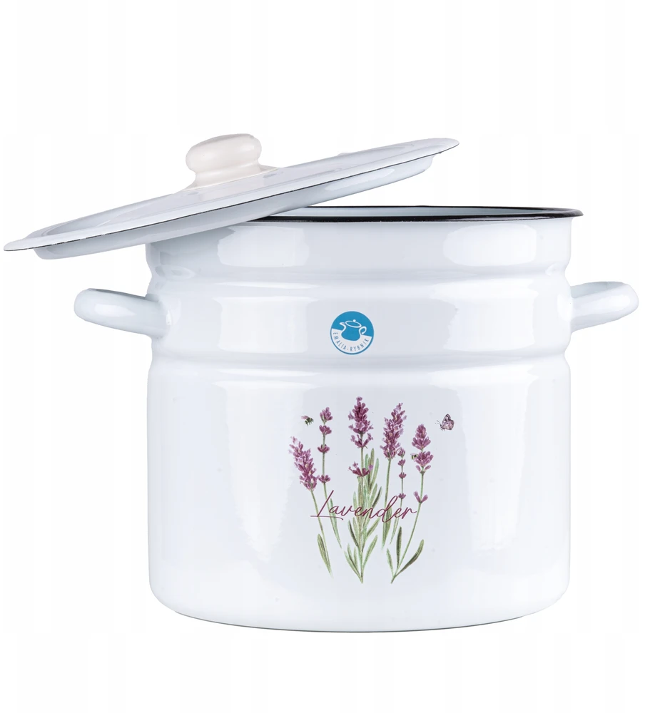 Emalia Rybnik TRADITIONAL Emaliuotas puodas ENAMEL RYBNIK LEVENDER 12L