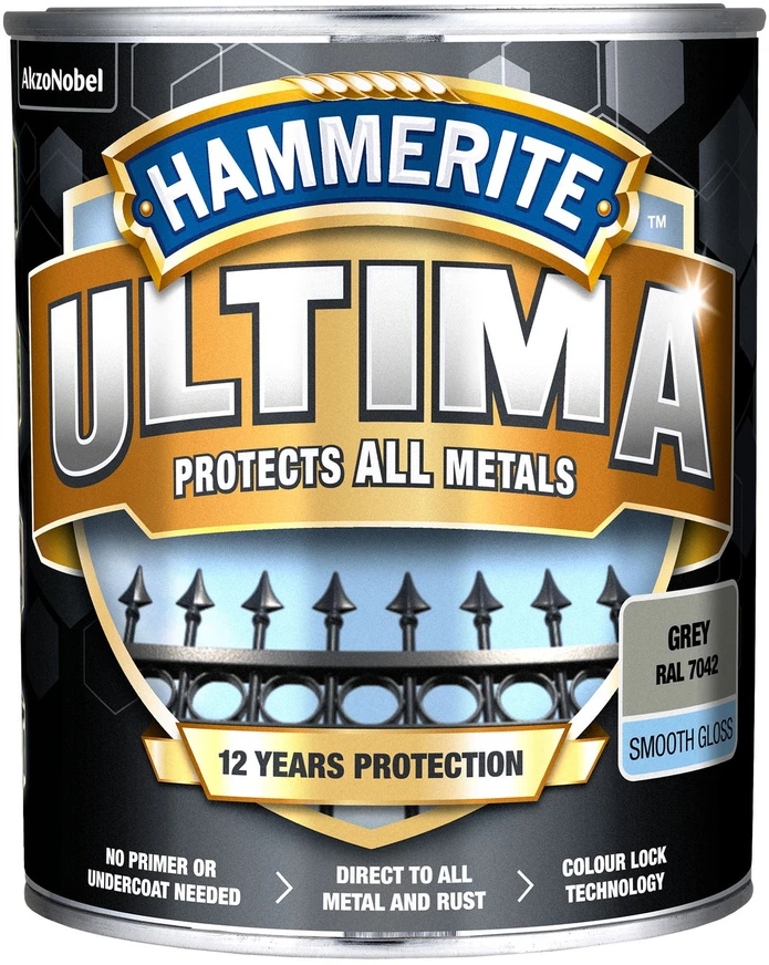 Emaliniai dažai HAMMERITE ULTIMA Matinis, matiniai, juodos sp., 0,7 l